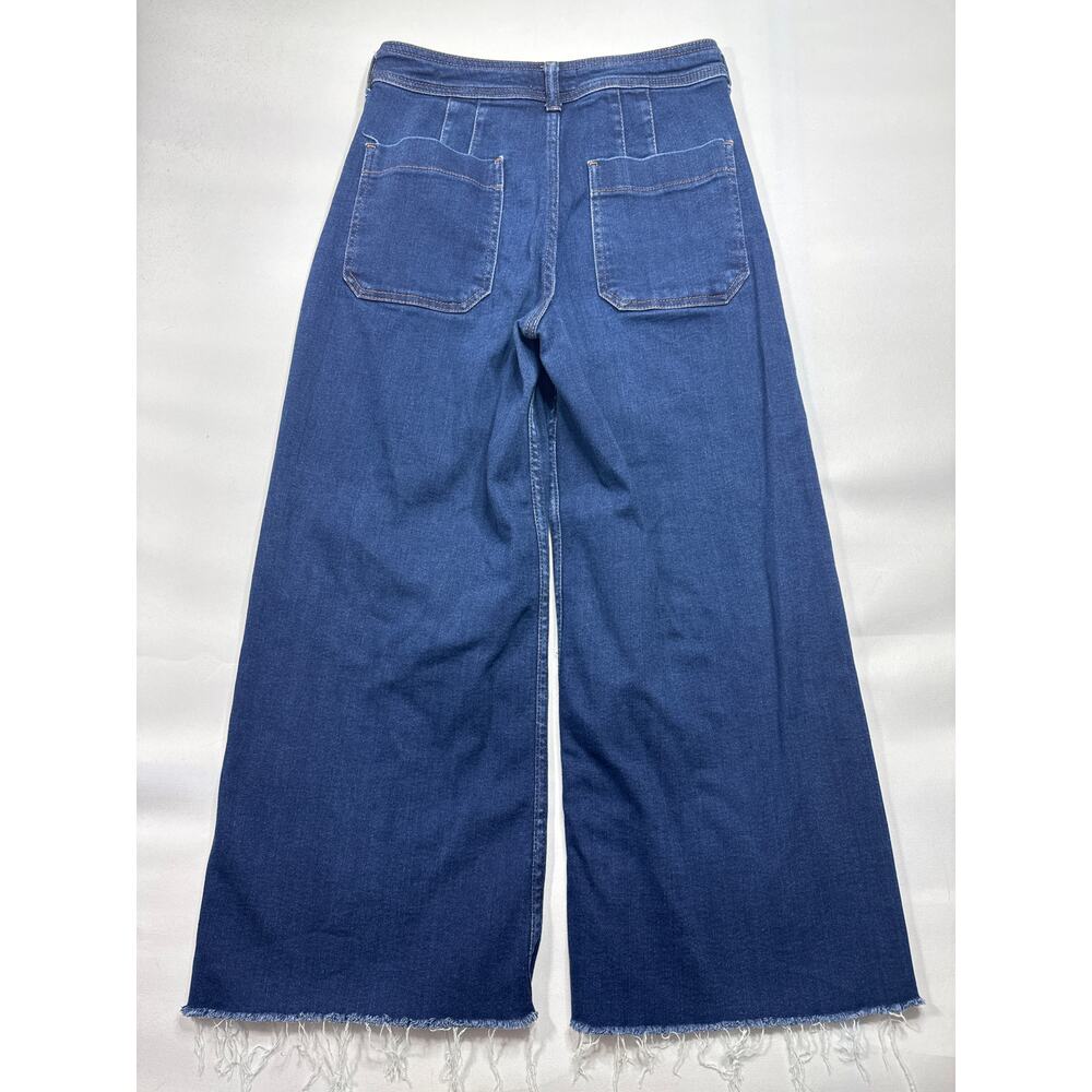 Maeve by Anthropologie Women's Wide Leg Cropped Blue Denim Jeans - 28P (27x24) - Picture 2 of 6